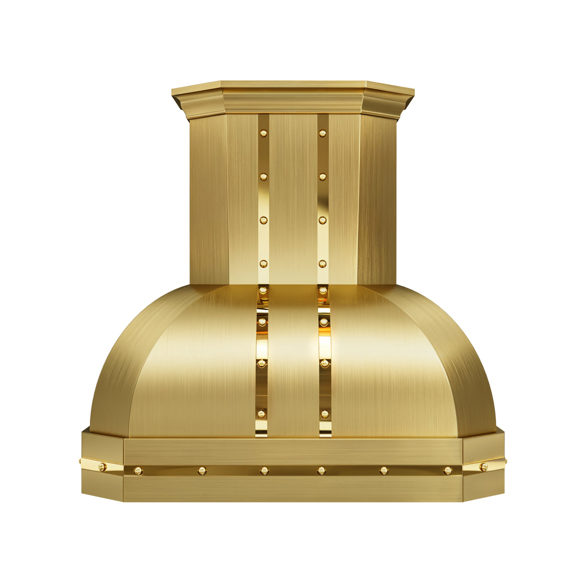 Artisan Brass Custom Metal Vent Hoods with Curved Crown ATHB-15