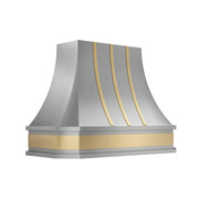 Artisan California Stainless Steel Range Hood with Brass Apron ATHS-20