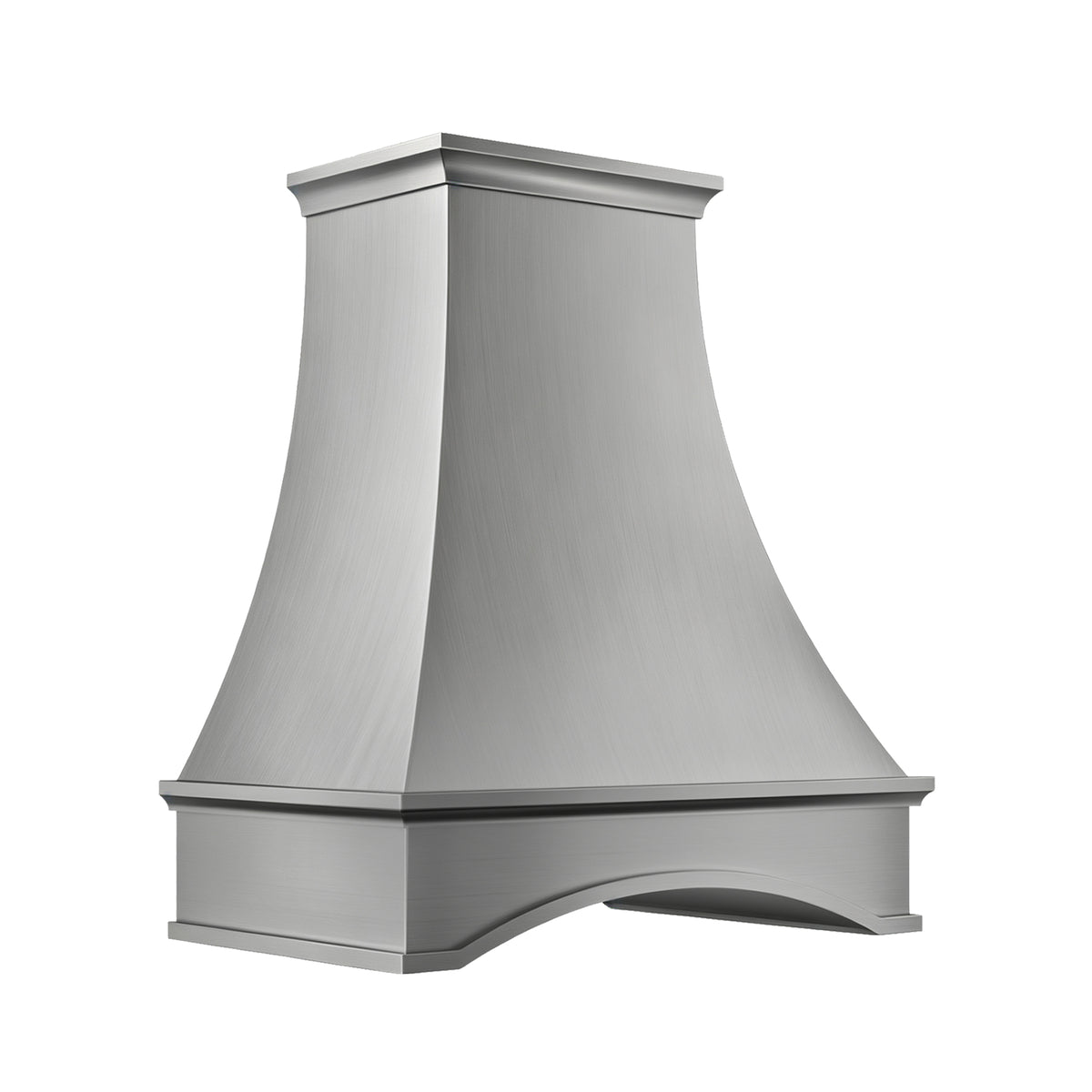 Artisan Custom Brushed Stainless Steel Range Hood with Arched Bottom ATHS-03