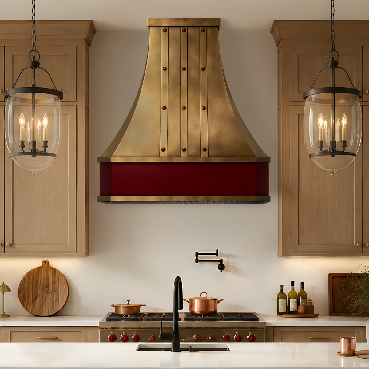 Artisan Luxury Brass Vent Hoods for Kitchens ATHB-12