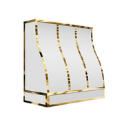 Artisan Modern White Vent Hood with Trims ATHS-10