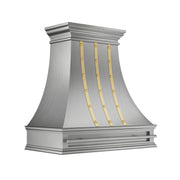 Artisan Texas Custom Kitchen Range Hood with Brass Straps ATHS-21