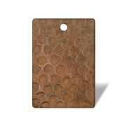 Artisan Vent Hood Weather Copper Heavy Hammered Sample