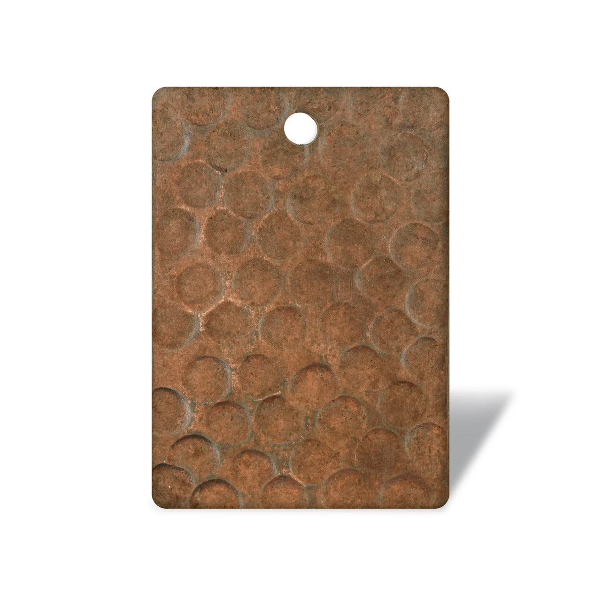 Artisan Vent Hood Weather Copper Heavy Hammered Sample