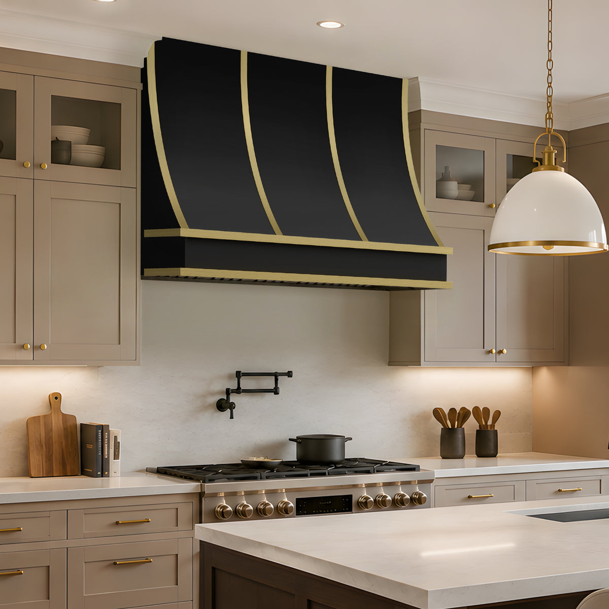 Artisan Modern Black Custom Vent Hood ATHS-18